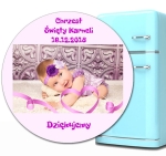 Podziękowania dla Gości - foto magnes  Chrzest, urodziny, roczek KOŁO