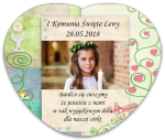Podziękowania dla Gości - foto magnes  Chrzest, urodziny, roczek SERCE 8,5 x 7 cm
